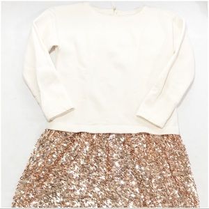 Crewcuts Holiday Sequin Sweatshirt Dress Sz 12